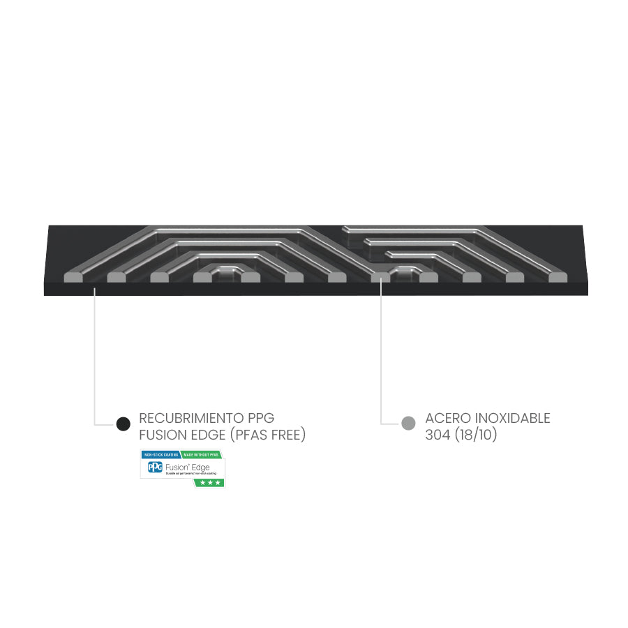 Sartén Ibili 5PLY Hybrid Pro de acero inoxidable y cerámica