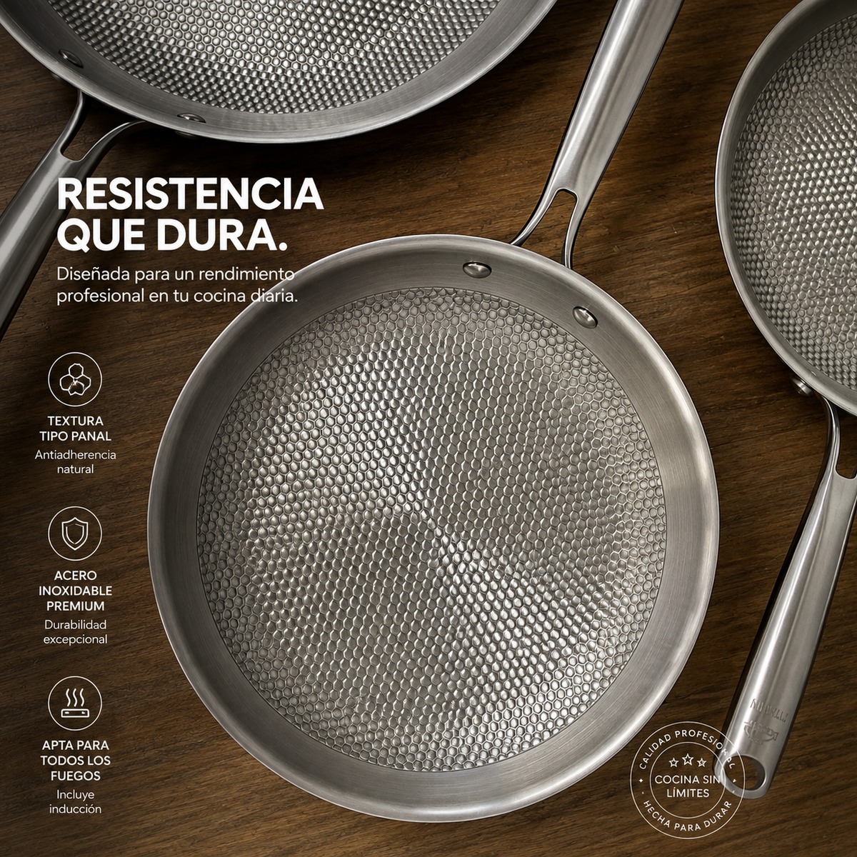 Sartén Titanio TitanGrill 3 Capas 28cm