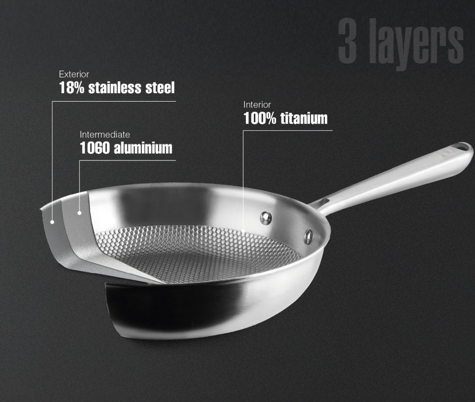 titanium sarten lacor 3 capas